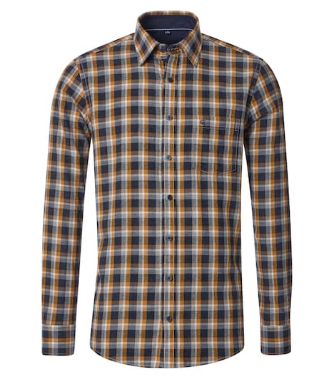 Flanellhemd kariert Casual Fit