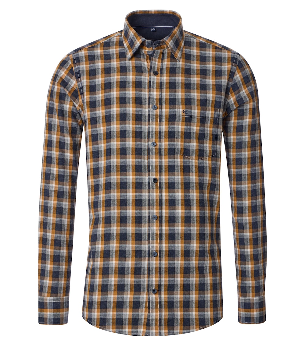 Flanellhemd kariert Casual Fit