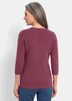 Halbarm Baumwollpullover mit Struktur