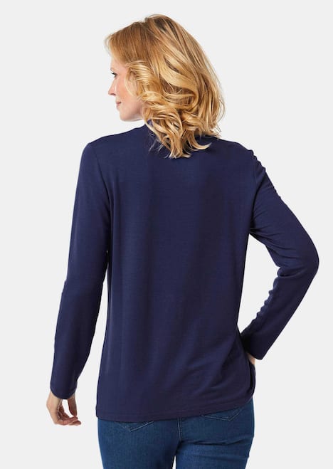 Stehkragenshirt mit Langarm