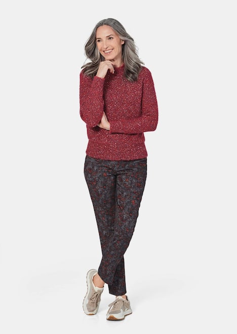 Weicher Bouclé-Pullover, Stehkragen