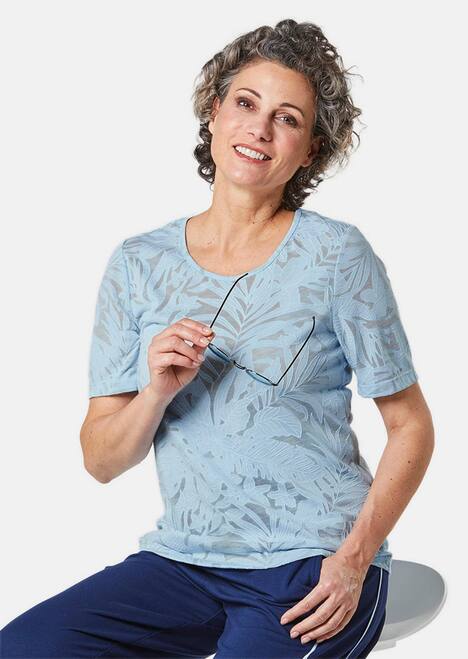 T-Shirt mit Ausbrenneroptik