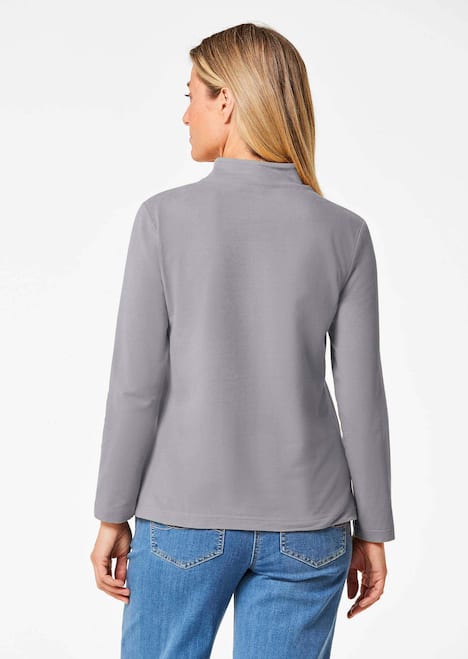 GOLDNER Shirt met opstaande kraag Shirt met opstaande kraag met lange mouwen