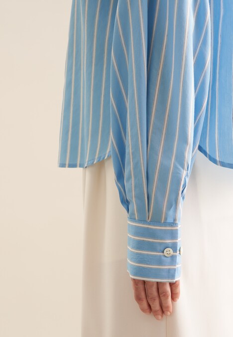 Damen Stehkragenbluse - Streifen