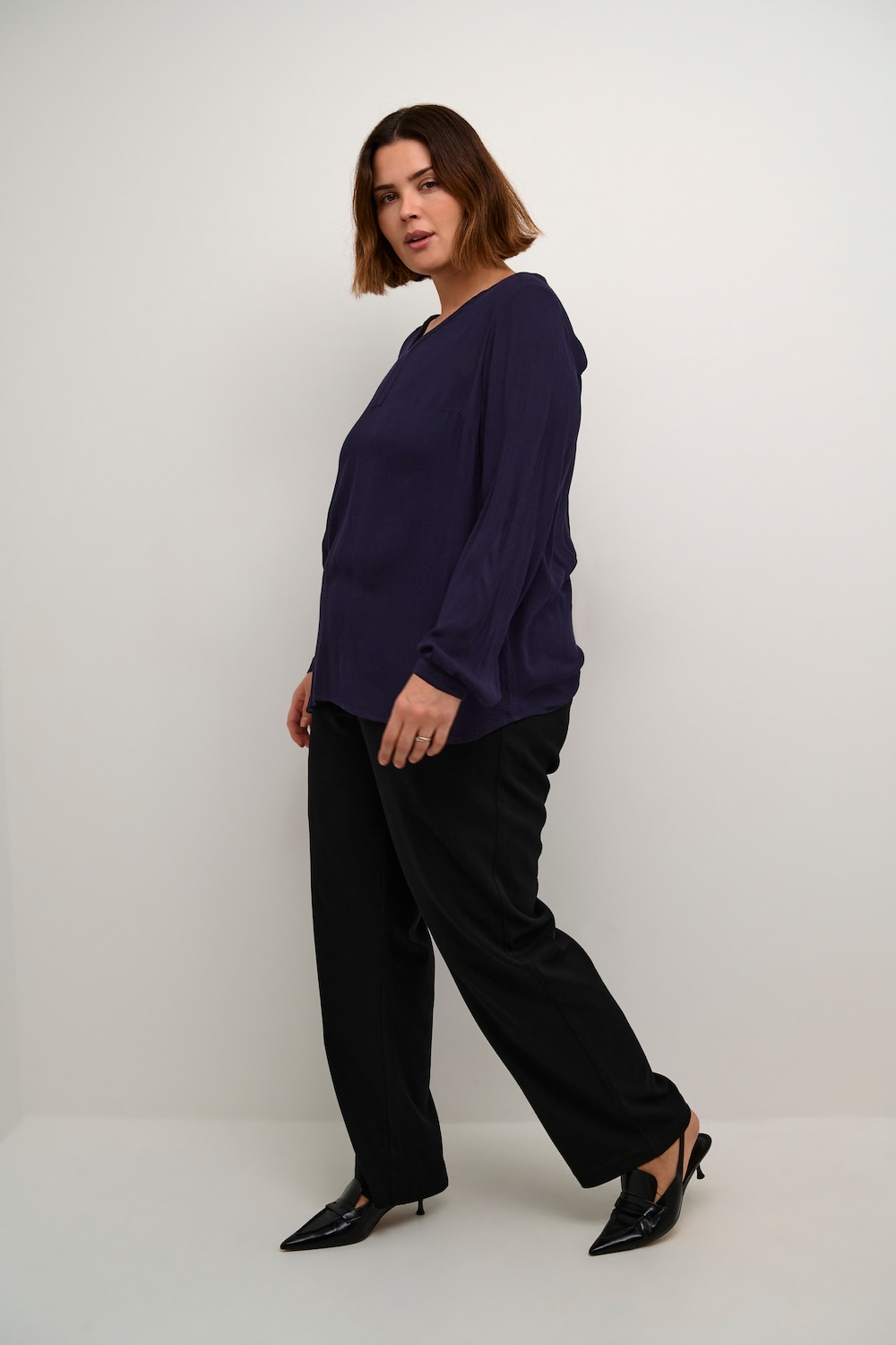 Langarm-Bluse Regular fit