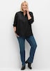 Hemdbluse Klassische Bluse aus Twillqualität Langarm Uni Hemdkragen