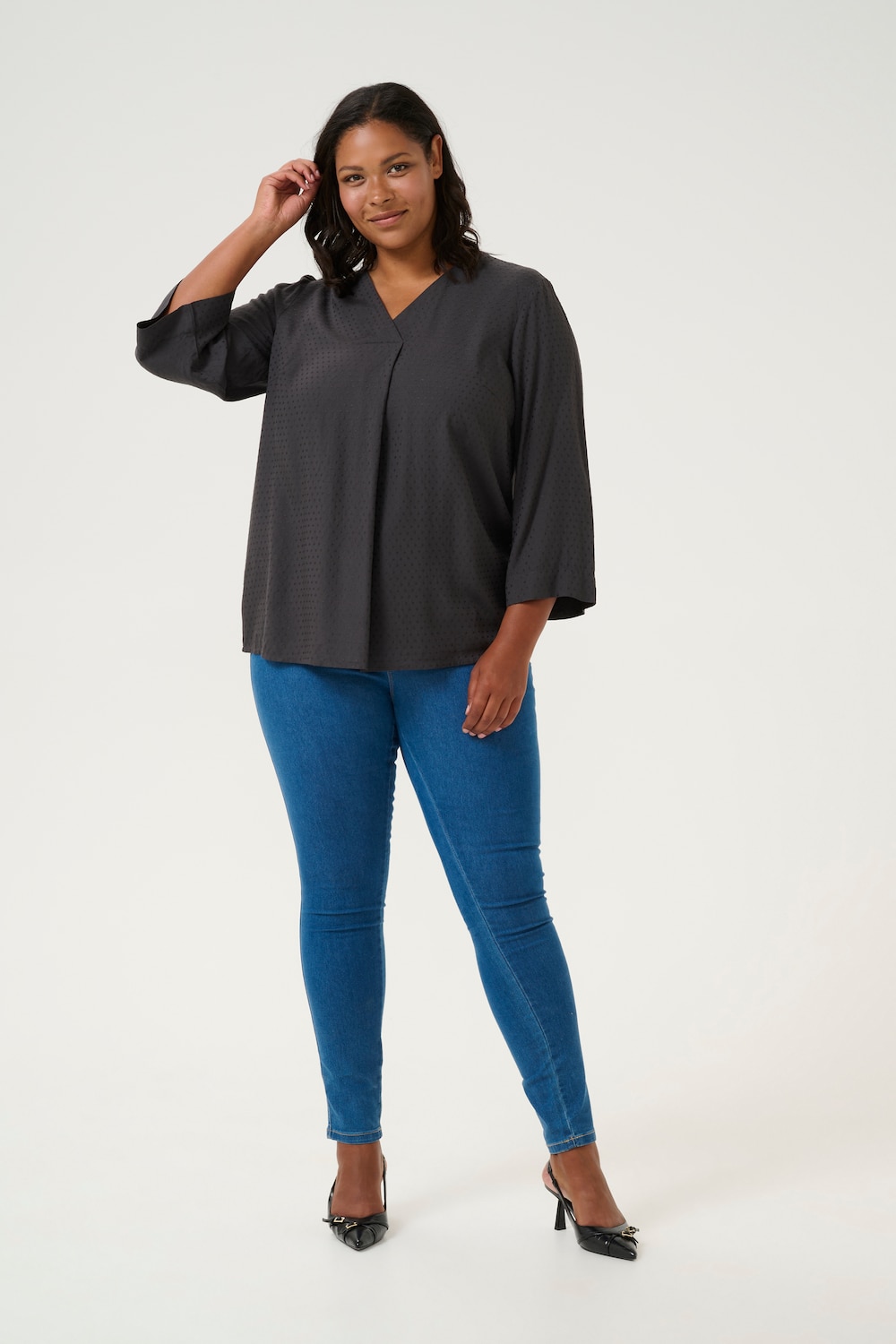 Langarm-Bluse Regular fit