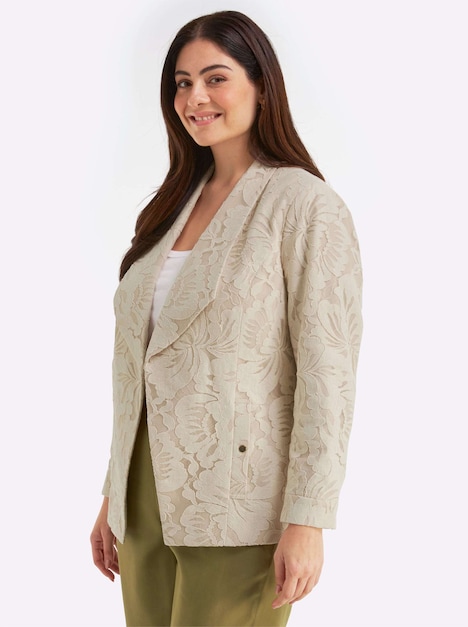 Jacke Langarm Schalkragen