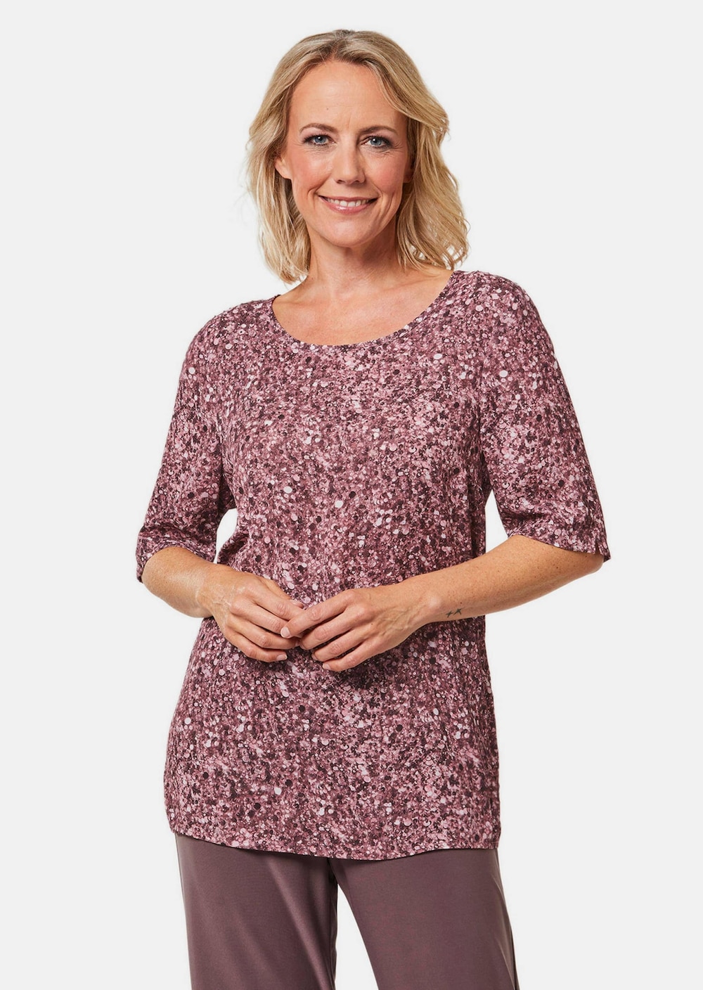 GOLDNER Blouse met print Chiffon blouse met een kleurrijke print