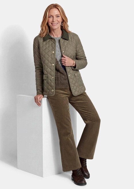 Steppjacke mit Hemdkragen