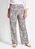 Lange Viskose Schlupfhose mit Paisley-Print und weitem Bein