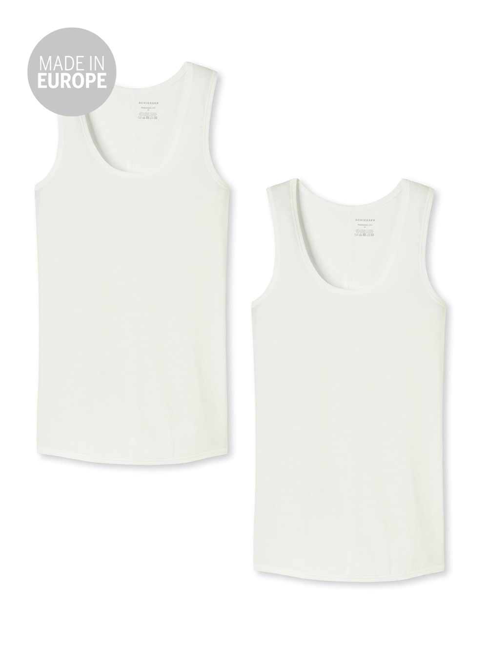 SCHIESSER 2er Pack Damen Tank Top - naturweiss