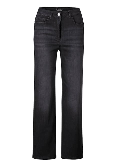 Denim jeans met wijde pijpen