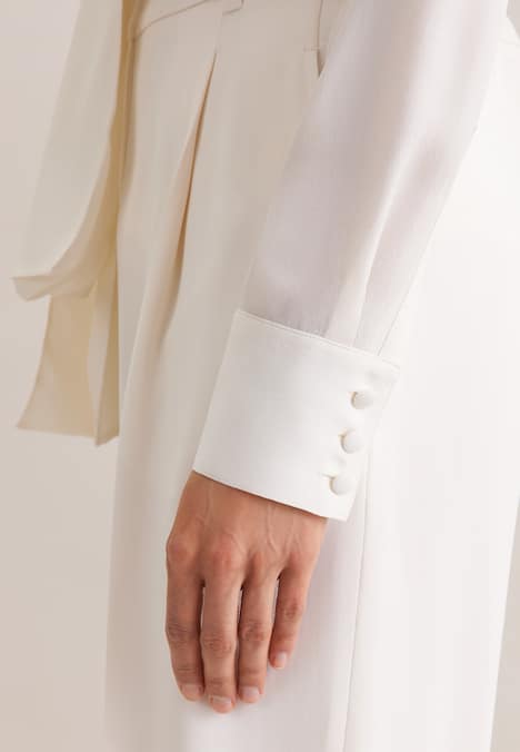 Damen Ausgestellte Bluse - Uni