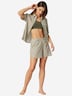 Schiesser Damen Pyjama Selected Premium oliv