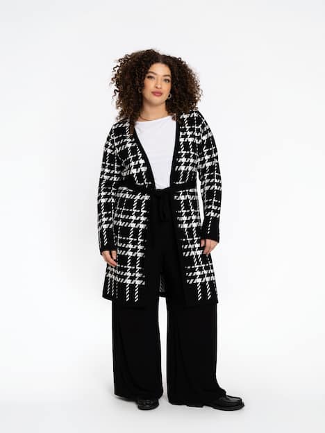 Strickjacke mit Druck