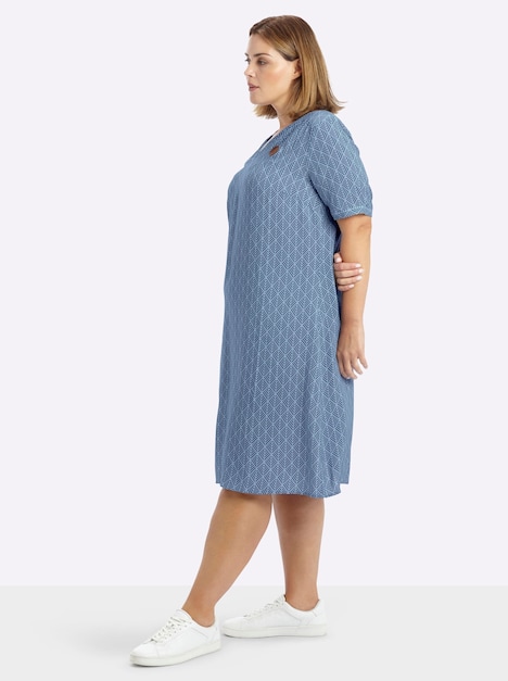 Kleid Kurzarm Ohne Kragen