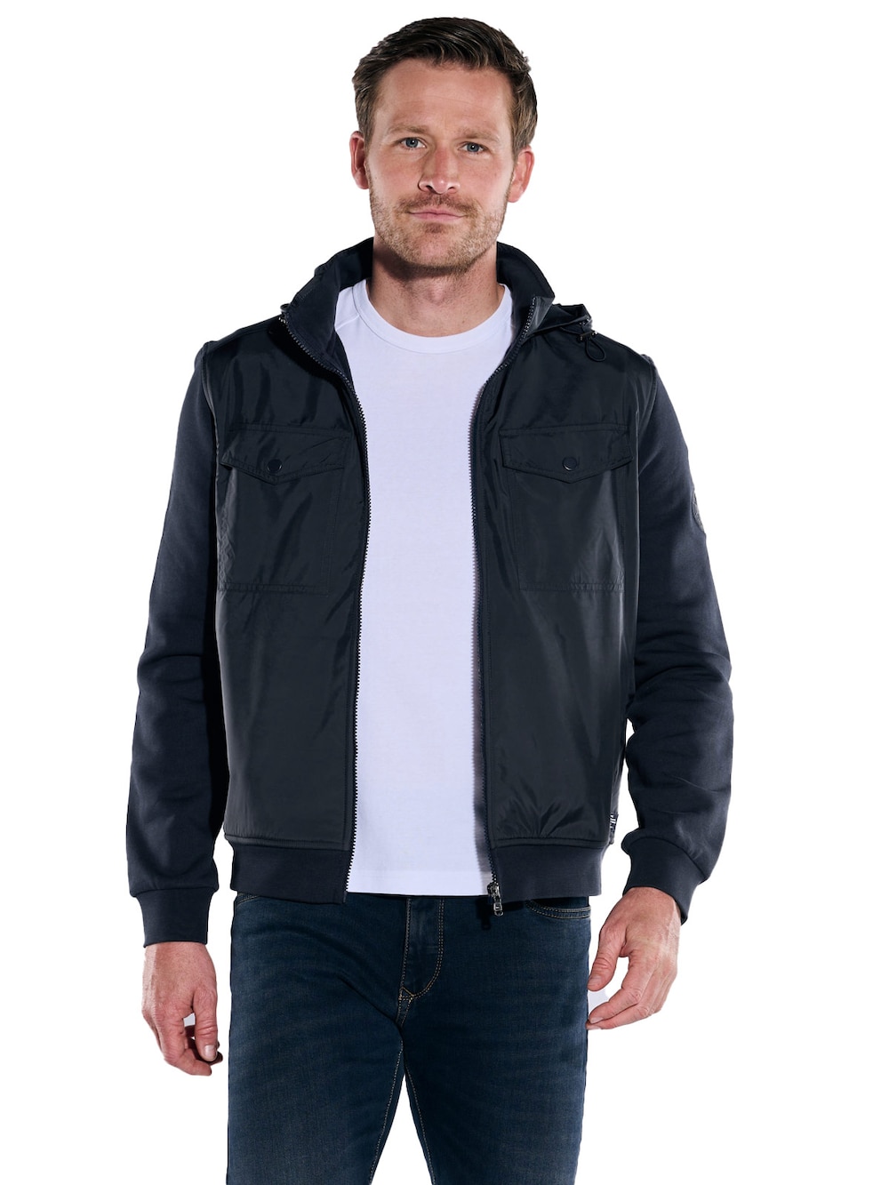 Baumwoll-Jacke mit Kapuze