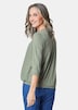 Chiffon-Shirt mit 3/4-Arm, Rundhals