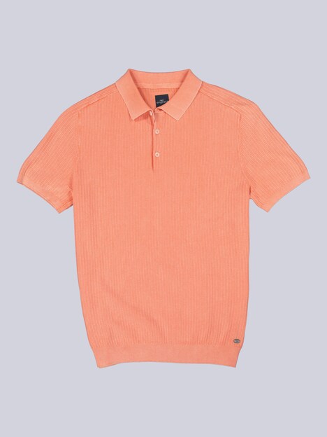 Herren Modisches Strick-Polo , Orange