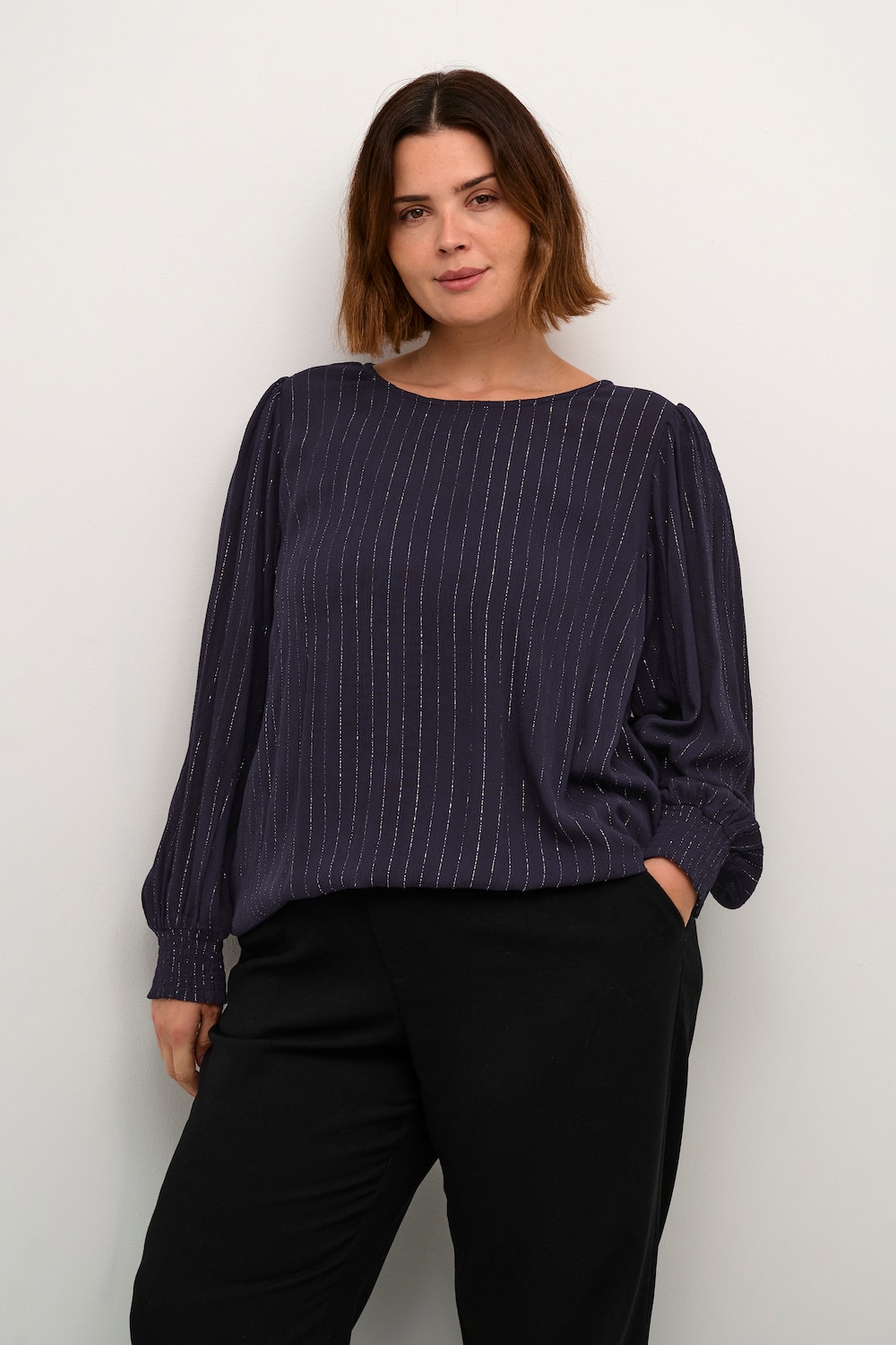 Langarm-Bluse Regular fit