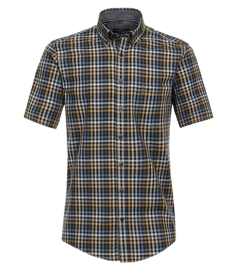 CASAMODA Freizeithemd Kurzarm kariert Casual Fit