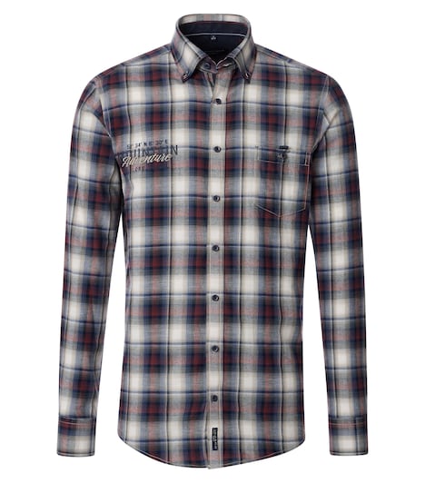 Flanellhemd kariert Casual Fit