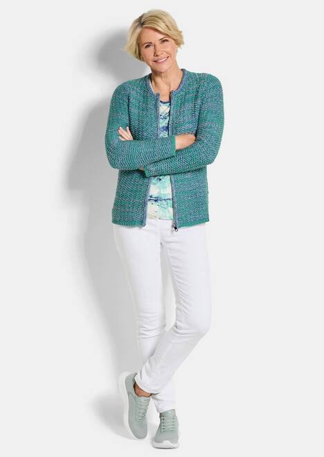 Strukturjacke mit Rollband