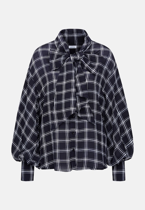 Damen Ausgestellte Bluse - Karo