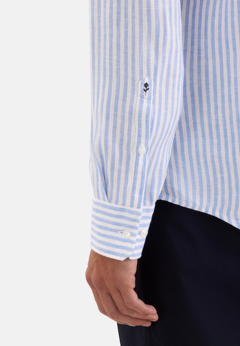 Herren Leinenhemd - Gestreift