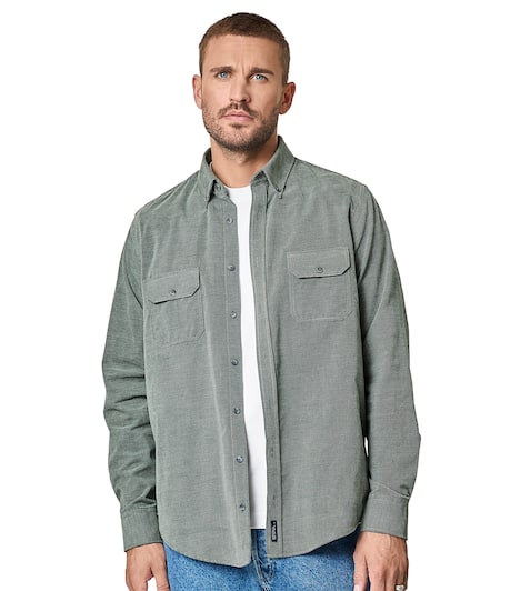 Hemdjacke uni Casual Fit