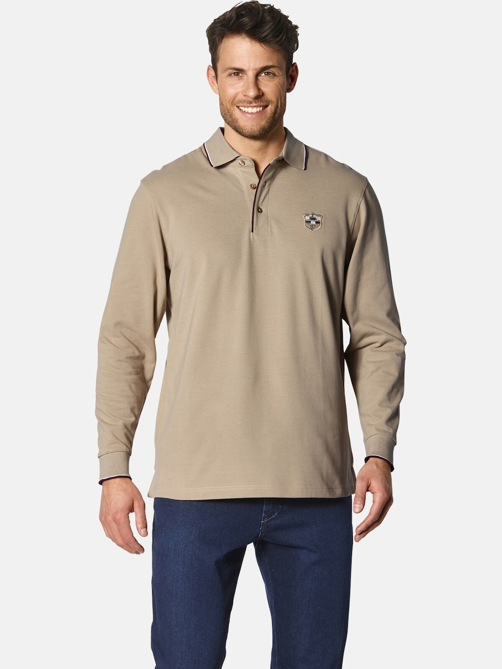 Langarm-Poloshirt MILANVETZO