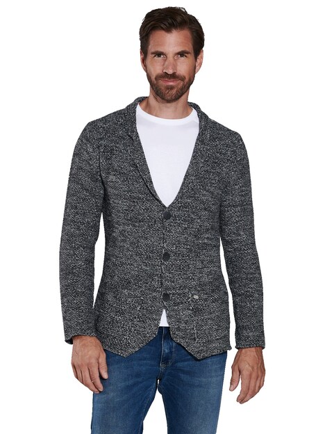 engbers Herren Strick-Sakko regular , Grau