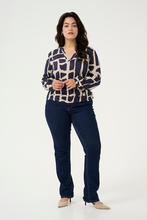 Langarm-Bluse Regular fit