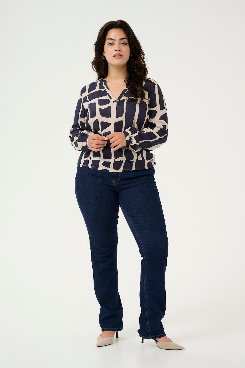Langarm-Bluse Regular fit