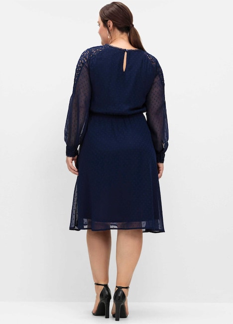 Cocktailkleid Langarm Uni