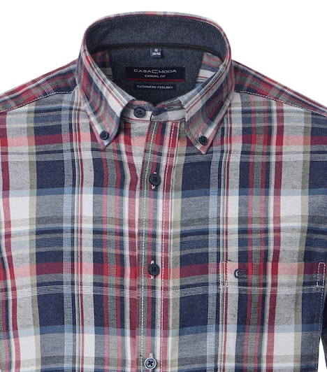 Flanellhemd kariert Casual Fit