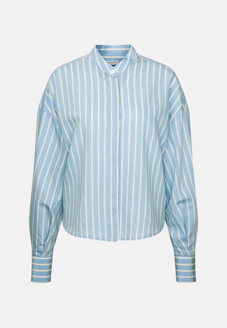 Damen Stehkragenbluse - Streifen