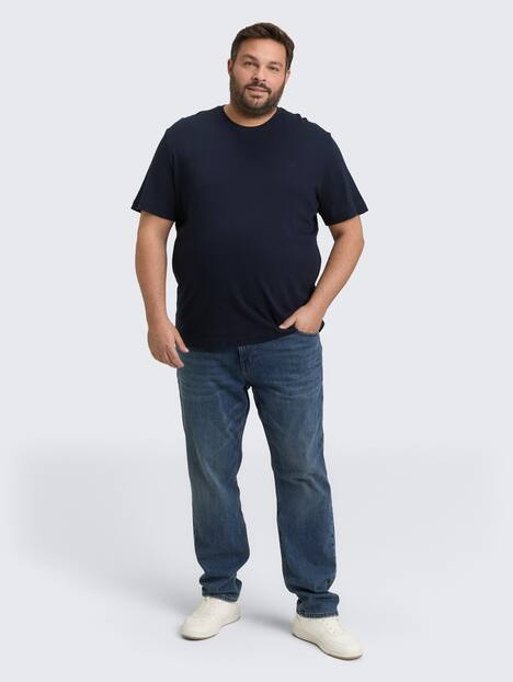 T-Shirt mit Logo-Stickerei