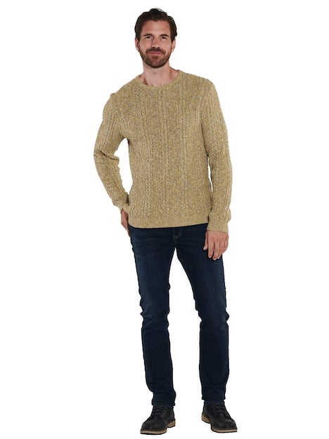 engbers Herren Pullover strukturiert , Gelb