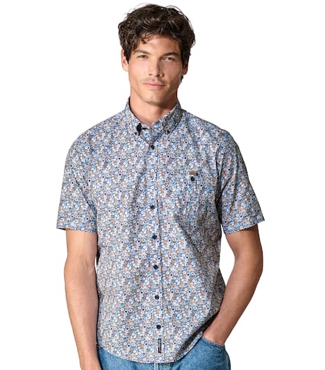Freizeithemd Kurzarm Print Casual Fit