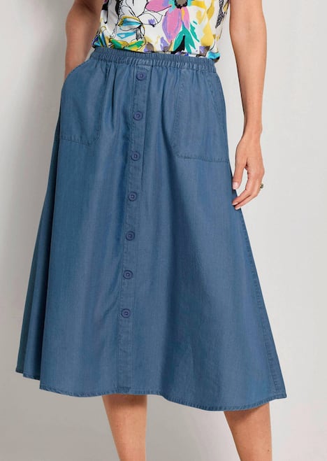 Tencel-Rock mit Taschen