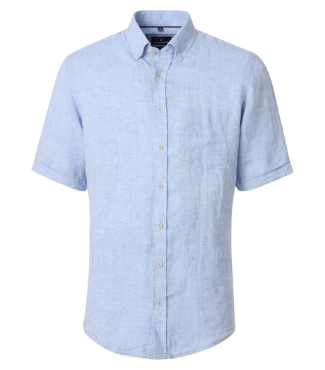 Leinenhemd Kurzarm uni Casual Fit