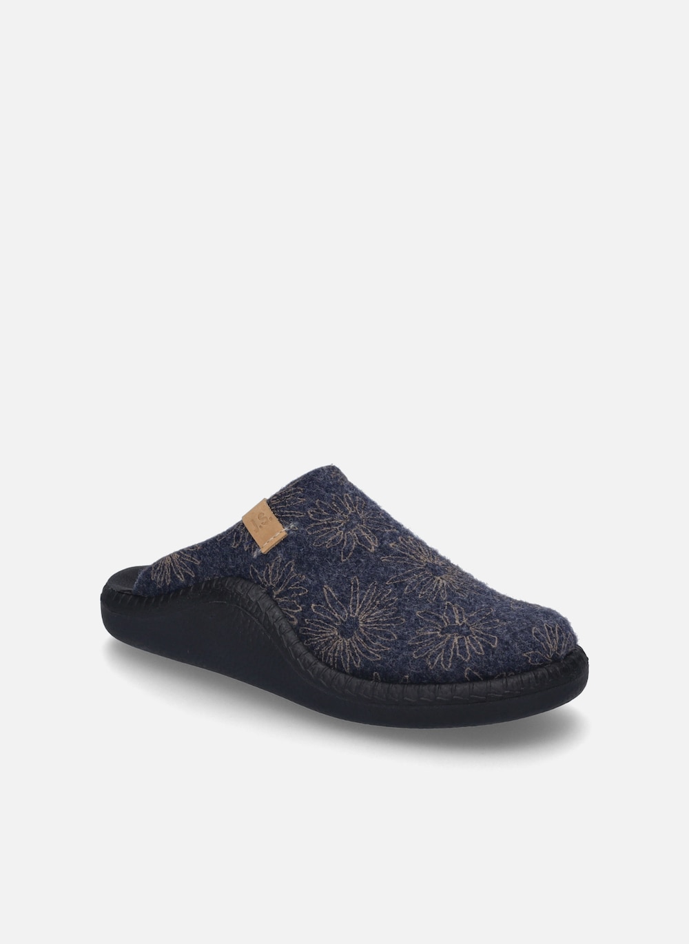 Damen Hausschuh Monaco D 04, dunkelblau-kombi