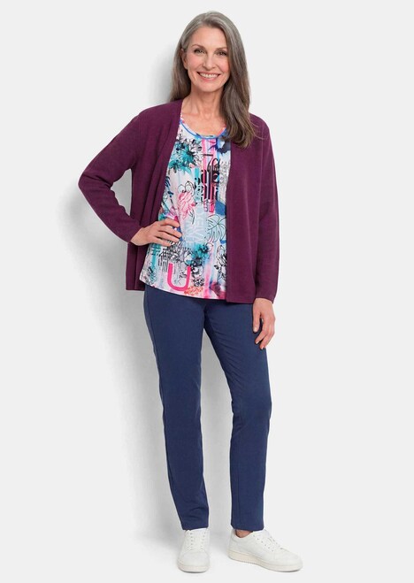 Feinstrickjacke mit Schurwolle