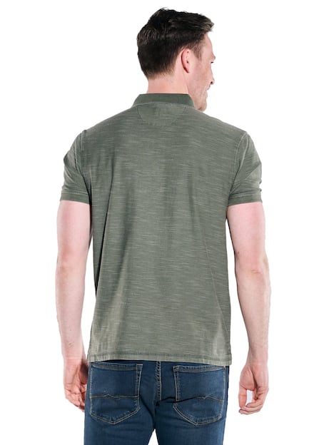 engbers Herren Polo-Shirt strukturiert , Oliv
