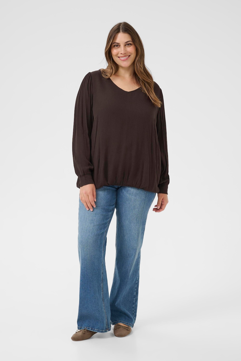 Langarm-Bluse Regular fit