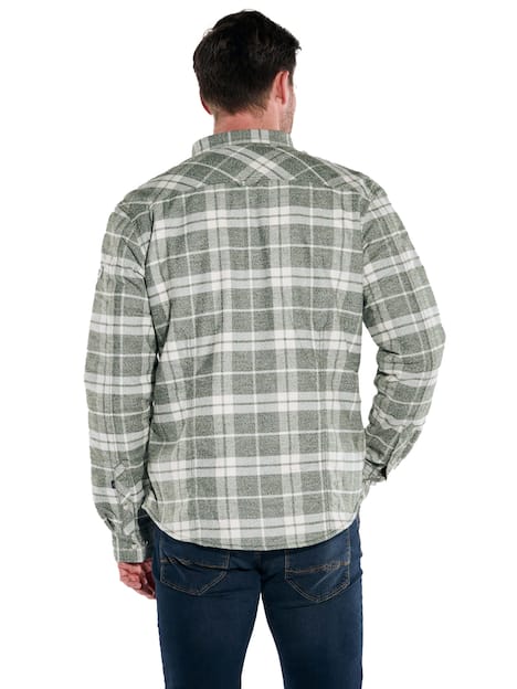 engbers Herren Overshirt kariert , Khaki