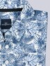 Herren Gemustertes Poloshirt mit Knopfleiste , Mittelblau