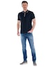 Herren Poloshirt , Saphirblau